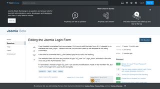 Editing the Joomla Login Form - Joomla Stack Exchange