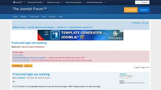 Front-end login not working - Joomla! Forum - community, help and ...