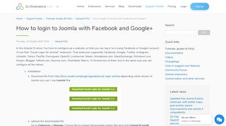 How to login to Joomla with Facebook and Google+ - DJ-Extensions
