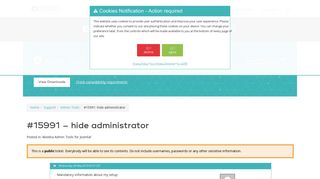 15991: hide administrator - Admin Tools