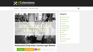 Horizontal & Drop-Down Joomla Login Module - jExtensions