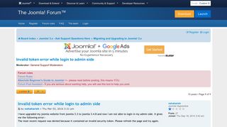 Invalid token error while login to admin side - Joomla! Forum ...