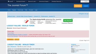 LOGOUT FAILURE - INVALID TOKEN - Joomla! Forum - community, help ...