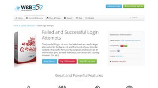 Failed Login Attempts extension for Joomla! - Web357