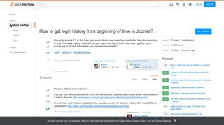 How to get login history from beginning of time in Joomla? - Stack ...
