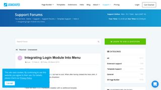 Integrating login module into menu - JoomShaper