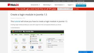 Create a login module in Joomla 1.5 - Web24