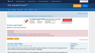 Custom Login Page? - Joomla! Forum - community, help and support