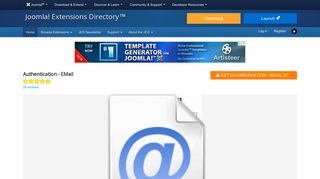 Authentication - EMail, by Michael Richey - Joomla Extension Directory