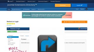 Redirect on Login, by Carsten Engel - Joomla Extension Directory