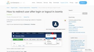 How to redirect user after login or logout in Joomla - DJ-Extensions