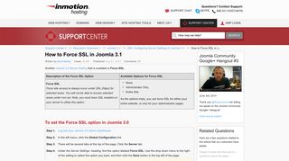How to Force SSL in Joomla 3.1 | InMotion Hosting