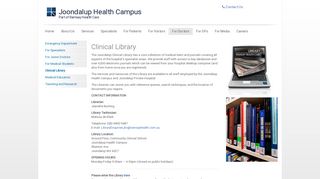 Clinical Library - Joondalup Health Campus