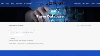 Jopari Payer Database | JOPARI SOLUTIONS INC.