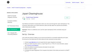 Jopari Clearinghouse – Therabill