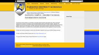 Infinite Campus - District School Information System - Parsons District ...