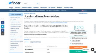 Jora Credit installment loans review January 2019 | finder.com