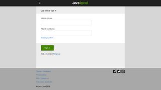 Job Seeker sign in - Sign in - Job Seekers | Jora Local