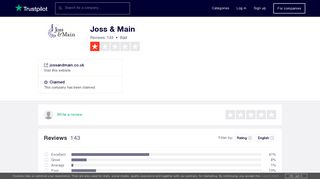 Joss & Main Reviews | Read Customer Service Reviews of ... - Trustpilot
