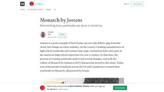Monarch by Jostens – Frame Customer Stories