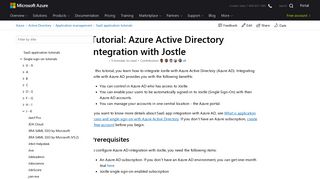 Tutorial: Azure Active Directory integration with Jostle | Microsoft Docs