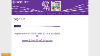 JOTA-JOTI Sign Up System | JOTA-JOTI