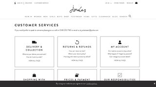Customer Services - Joules