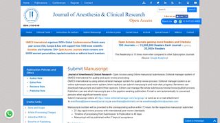 Submit Manuscript - Journal of Anesthesia and Clinical Research ...