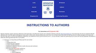 Operative Dentistry - Instructions to Authors - jopdent.com