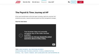 The Payroll & Time Journey at HP - ADP.com