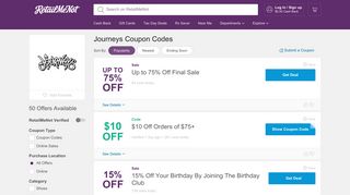 $10 Off Journeys Coupons, Promo Codes + $2 Cash Back 2019