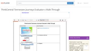 ThinkCentral Tennessee Journeys Evaluator s Walk Through - PDF