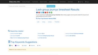 Lash group journyx timesheet Results For Websites Listing