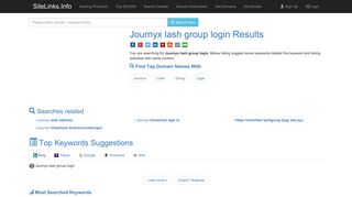 Journyx lash group login Results For Websites Listing - SiteLinks.Info