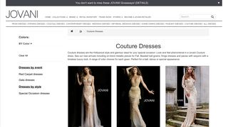 Couture Dresses & Gowns by Jovani - Always Best Dressed
