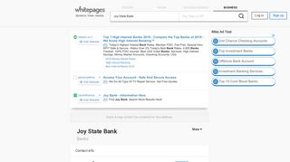 Joy State Bank in Joy, IL | Whitepages
