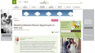 Wedding Website Dilema: AppyCouple vs. With Joy