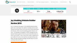 Joy Wedding Site Builder Review 2018: Free, Simple & Feature Rich