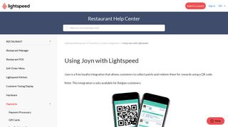 Using Joyn with Lightspeed – Lightspeed Restaurant