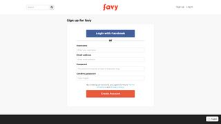 Sign up | favy