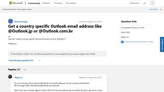 Get a country specific Outlook email address like @Outlook.jp or ...