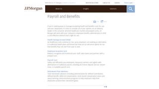 Payroll and Benefits | J.P. Morgan