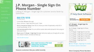 J.P. Morgan - Single Sign On Phone Number | Call Now & Shortcut to ...