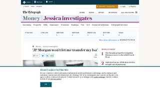 'JP Morgan won't let me transfer my Isa' - Telegraph