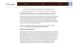 Private Bank and Private Wealth Management Legal ... - JP Morgan