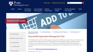 PaymentNet Application Management Tool - Penn Business Services