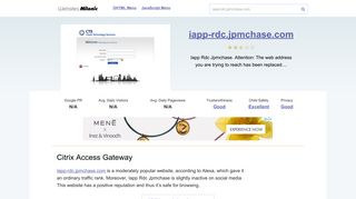 Iapp-rdc.jpmchase.com website. Citrix Access Gateway.