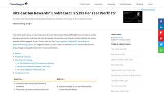 Ritz-Carlton Rewards® Credit Card: Is $395 Per Year Worth It? | Credit ...