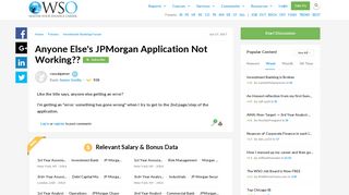 Anyone else's JPMorgan application not working?? - Wall Street Oasis