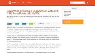 Java WEB: Creating a Login Screen with JPA, JSF, PrimeFaces and ...